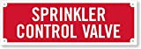 SmartSign - SE-5032-ERE-REF-2x6 "Sprinkler Control Valve" Tag | 2" x 6" Engineer Grade Reflective White on Red