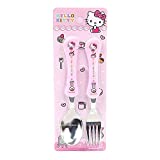 Hello Kitty Stainless Steel Utensil Silverware Spoon and Fork Set