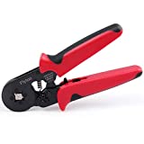 Wire Ferrule Crimping Tool, Flytuo HSC8 6-4A Self-adjustable Ratchet Wire Crimper Plier for AWG23-7, Premium Crimping Tool for Wire Terminals Cables End-sleeves