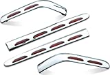 Kuryakyn 3202 Motorcycle Lighting Accent Accessory: Single Circuit LED Saddlebag Molding Set with Red Lens for 2001-10 Honda Gold Wing GL1800 Motorcycles, Chrome , black