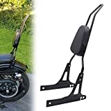 Lo.gas Motorcycle Rear Seat BackRest Sissy Bar Back Rest for Harley-Davidson Dyna Fxd Fxdb Fxdc Fxdl Streetbob Wide Glide Low Rider