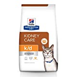 Hill's Prescription Diet k/d Kidney Care with Chicken Dry Cat Food+, Veterinary Diet, 4 lb. Bag (Packaging May Vary)