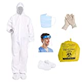Tyvek Disposable Suit by Dupont with Elastic Wrists, Ankles and Hood (Medium)