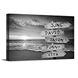 Beautiful cloudscape over the sea Multi Names Custom Canvas/Photo Prints with Family's Names Couple's Names Special Date on it,Perfect Present for Anniversary,Wedding,Birthday,Holidays