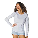 Vapor Apparel Womens UPF 50+ UV Sun Protection Long Sleeve Performance Regular Fit T-Shirt for Sports and Outdoor, Medium, White
