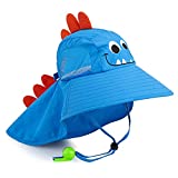 Kids Sun Hat UPF 50+ Boy Girl Protection Hat Wide Brim Beach Hats with Mesh and Adjustable Chin Strap
