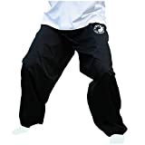 ZooBoo Chenjiagou Taichi Lantern Pants Taichi Practice Uniforms Tai chi Clothing Black Cotton Cloth Martial Arts Practice Pants (XL)