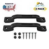 Camp'N -2 Piece- All Weather Plastic Grab Handle - Entry Door Assist Bar for RV, Trailer, Camper, Motor Home, Cargo Trailer, Boat-OEM Replacement (Black 2-Piece)