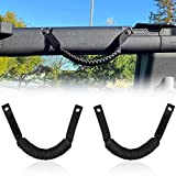 Sukemichi Roll Bar Paracord Grab Handles Grip Handles for Ford Bronco Accessories 2020 2021 2022,2 Pack,Black