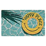 LioraManneNatura Door Mat - Novelty Designs, Durable Natural Coir & Vinyl Back, Long Lasting Color, Foyers, Porches, Patios & Decks, This is Our Happy Place, 1'6" x 2'6"