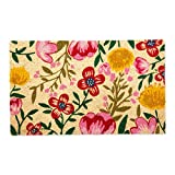 DII Floral Design Collection Natural Coir Doormat, 18x30, Bright Blossom