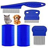 flea comb for dogs, cat flea comb, Lice Combs,tick comb, Pet Combs with Durable Teeth for Removing Tear Stains, Fleas, Dandruff,pet Grooming Comb Set By WeBack