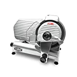 KWS Commercial 320W Electric Meat Slicer 10" Frozen Meat Deli Slicer Coffee Shop/restaurant and Home Use Low Noises (Teflon Blade - Black)