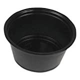 Boardwalk PRTN2BL Souffl?/Portion Cups, 2 oz, Polypropylene, Black, 2500/Carton