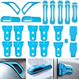 Bonbo 22PCS Engine Hood Door Hinge Cover AC Vent Trim Exterior Accessories for 2018-2022 Jeep Wrangler JL JLU Sports Sahara Freedom Rubicon (Baby Blue)