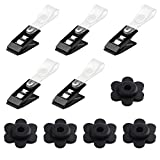 BAGTeck 10 PCS Garden Flag Rubber Stoppers and Adjustable Anti-Wind Flag Stops, Rubber Garden Flag Stoppers Flag Pole Stopper and Yard Flag Clip for Garden Flag Pole Stand (10PCS)