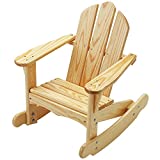 Little Colorado Classic Toddler Adirondack Rocking Chair  Easy Assembly Kids Adirondack Rocking Chair/Safe for Children with Bumpers/Handcrafted in The USA (Natural)