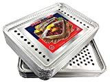 Pactogo 16" x 11" Aluminum Foil BBQ Gourmet Grill Topper Pan (Pack of 12)