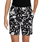 Mario Serrani Ladies' Woven Bermuda Short, Variety (8, Black/White)