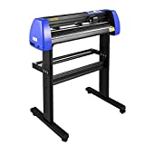 VEVOR Vinyl Cutter 28 Inch Vinyl Cutter Machine with 20 Blades Maximum Paper Feed 720mm Vinyl Plotter Cutter Machine with Sturdy Floor Stand Adjustable Force and Speed for Sign Making