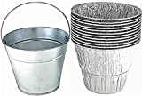 Firsgrill Replacement for Camp Chef, Traeger, Pit Boss drip pan Grease Bucket and 12-Pack Liners foil Tray for Mostly Wood Pellet Grills