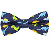 OCIA Cute Pattern Pre-tied Bow Tie Adjustable Bowties for Adult & Children (Cute Dinosaur)
