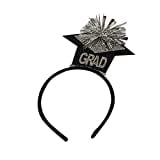 BinaryABC Graduation Cap Headband,Graduation Dress Up Costume Accessory Party Favor,Graduation Decorations Supplies(Black)