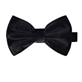 iHomor Men's Velvet Bow Tie Many Colors (black)