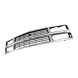 Perfit Liner Front Chrome Silver Black Grille Grill Compatible With 94-98 C/K 1500 2500 3500 Pickup Truck Suburban Tahoe SUV Fits Late Design With Composite Head Lamp Type GM1200238 15981106