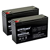 ExpertPower6V 10Ah SLA Rechargeable Battery / 2 Pack