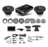 BOSS Audio Systems BHD3F Harley Davidson Bike Front Speakers Kit System  Fits Select 1998+ Electra, Road Glide and Street Glide Motorcycles, 4 Channel Amplifier, 6.5 Inch Full Range 300-Watt Speakers