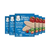 Gerber Snacks for Baby Teethers, Organic Gentle Teething Wafers, Strawberry Apple Spinach, 1.7 Ounce, 12 Count Box (Pack of 6)