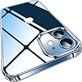 Elando Crystal Clear Case Compatible with iPhone 12/12 Pro, Non-Yellowing Shockproof Protective Phone Case Slim Thin, 6.1 inch
