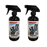 Arrest My Vest Military and Police Grade Odor Eliminating Spray for Body Armor, Tactical Gear. Safe on K9's, Ballistic Vests and All Fabrics Including Leather - Unscented - 2 16 oz Bottles