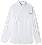 Columbia Men's Plus Tamiami II Long Sleeve Shirt, White - Medium
