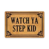 Joelmat Watch Ya Step Kid Entrance Non-Slip Outdoor/Indoor Rubber Door Mats for Front Door/Garden/Kitchen/Bedroom 23.6" x 15.7"