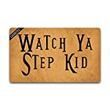 Home Decor Watch Ya Step Kid Welcome Mat with Rubber Backing Doormat Entrance Floor Mat Non-Slip Entryway Rug Easy Clean 30 X 18 Inches