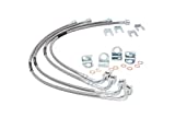 Rough Country Extended F&R Stainless Brake Lines for 07-18 Jeep Wrangler JK - 89716