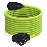 GearIT 30-Amp Extension Cord for RV and Auto, (50-Feet) 3-Prong 250-Volt 10/3 STW 10AWG Gauge 3 Wire, NEMA TT-30P to TT-30R, Outdoor Camper Power Cord