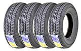 Set 4 FREE COUNTRY Premium Trailer Tires ST 205/75R14 8PR Load Range D Steel Belted Radial w/Feautred Scuff Guard 11130