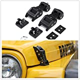 TJ Hood Latch Hood Lock Catch - JeCar Aluminum Hood Latches Catch Kit for Jeep Wrangler TJ Accessories 1997-2006