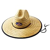 HUK Men's Camo Patch Straw Wide Brim Fishing Hat + Sun Protection, Americana, 1