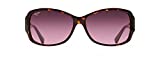 Maui Jim Women's Nalani w/ Patented PolarizedPlus2 Lenses Polarized Fashion Sunglasses, Dark Tortoise/Maui Rose Polarized, Medium