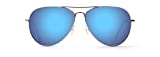 Maui Jim unisex adult Mavericks Sunglasses, Silver/Blue Hawaii Polarized, Medium US