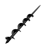 7Penn Garden Plant Flower Bulb Auger 2in x 24in Rapid Planter  Post or Umbrella Hole Digger for 3/8in Hex Drive Drill