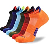 JOYNE Mens Athletic Socks Low Cut Cushion Running Socks Breathable Comfort for Sports 6 Pack,Multicolor,Sock Size 10-13