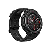 Amazfit T-Rex Pro Smart Watch with GPS, Outdoor Fitness Watch for Men, Military Standard Certified, 100+ Sports Modes, 10 ATM Waterproof, 18 Day Battery Life, Blood Oxygen Heart Rate Monitor, Black