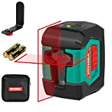 Laser Level, HYCHIKA 50 Feet Cross Line Laser with Dual Modules, Switchable Self-Leveling Vertical and Horizontal Line Construction Picture Hanging, Carrying Pouch, Battery Included