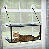 K&H Pet Products EZ Mount Window Sill Cat Bed, Cat Window Hammock, Sturdy Cat Window Perch for Large Cats, Cat Window Bed Cat Furniture, Cat Hammock for Window Cat Perch Cat Shelf - Double Stack Gray