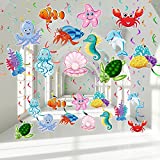 30 Pieces Sea Animals Hanging Swirl Decorations Under the Sea Birthday Party Ceiling Decor for Boys Girls Ocean Mermaid Creatures Baby Shower Tropic Fish Beach Party Favors Supplies